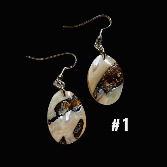 Assorted Turbo Sarmaticus Shell Oval Earrings ( - Picture 2 of 10